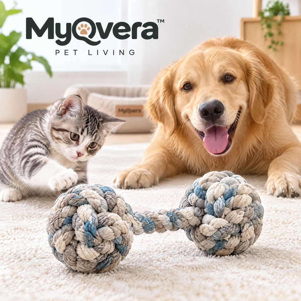 Myqvera™ Interactive Rope Ball Dog Toy