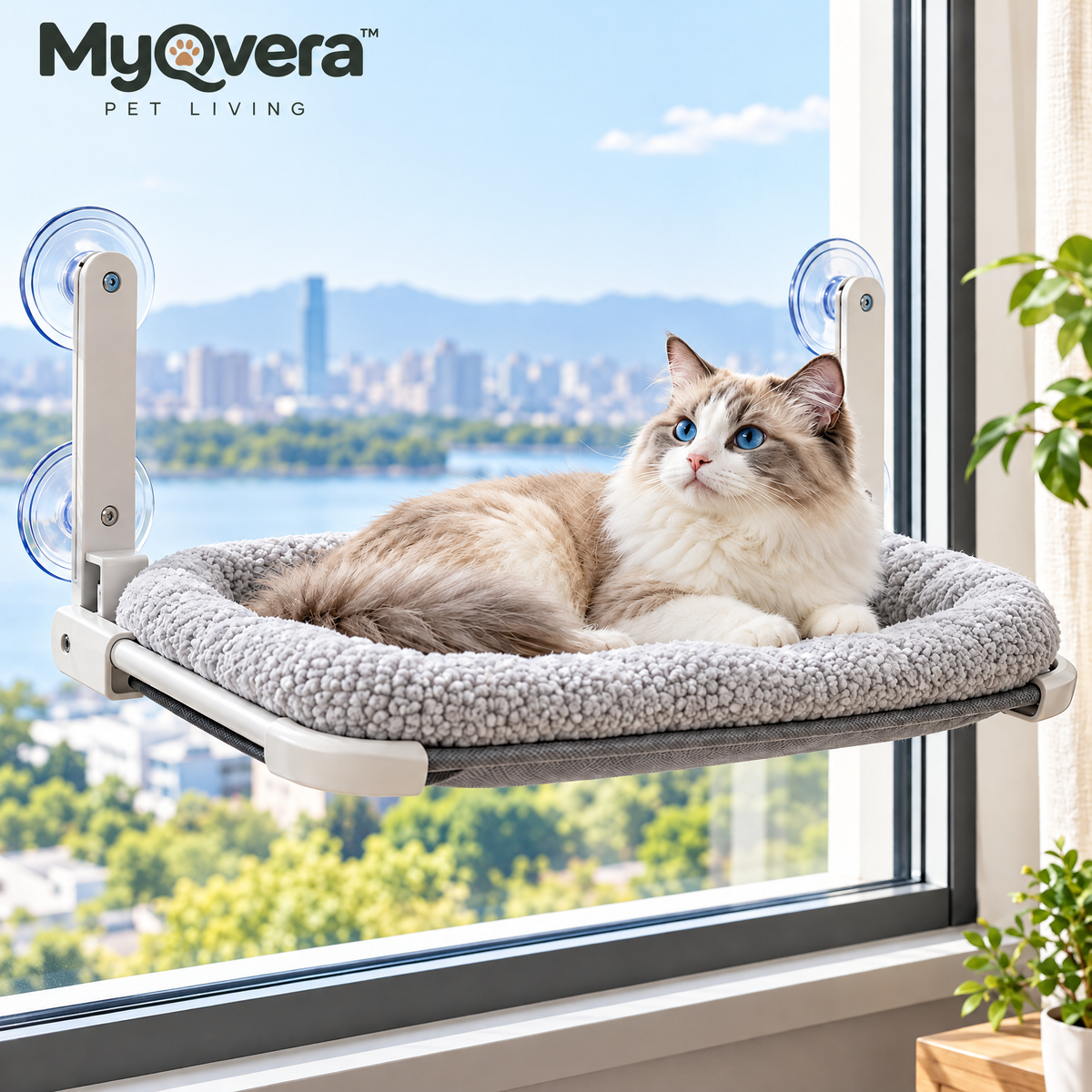 Myqvera™ Cozy Window Cat Perch Bed
