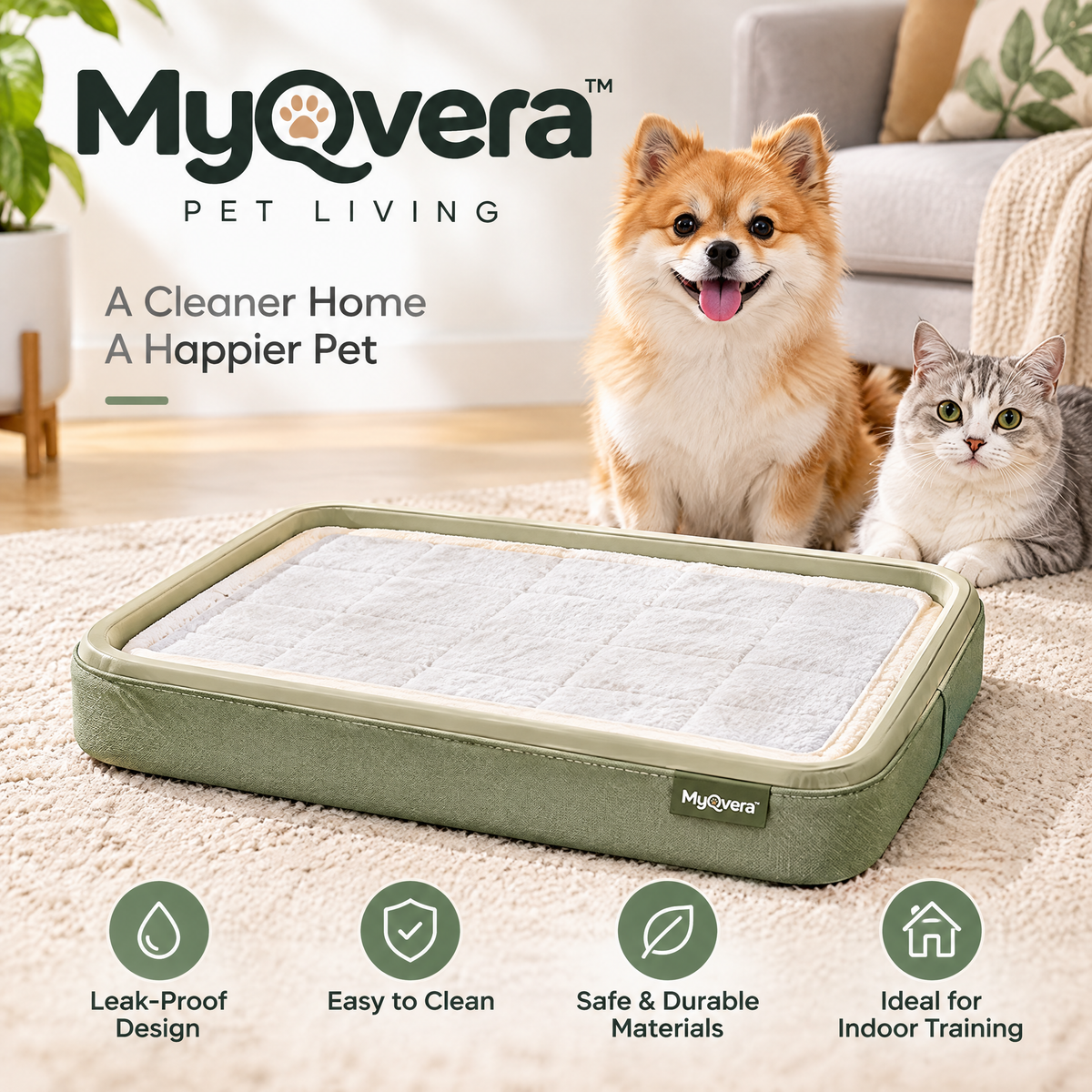 Myqvera™ Waterproof Training Pad Pet Bed Mat