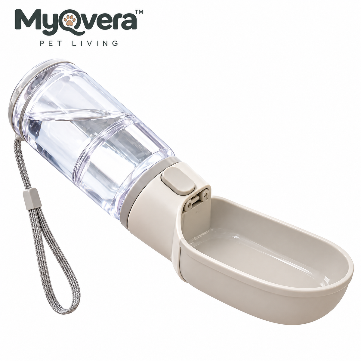 Myqvera™ Portable Dog Water Bottle with Fold-Out Drinking Bowl