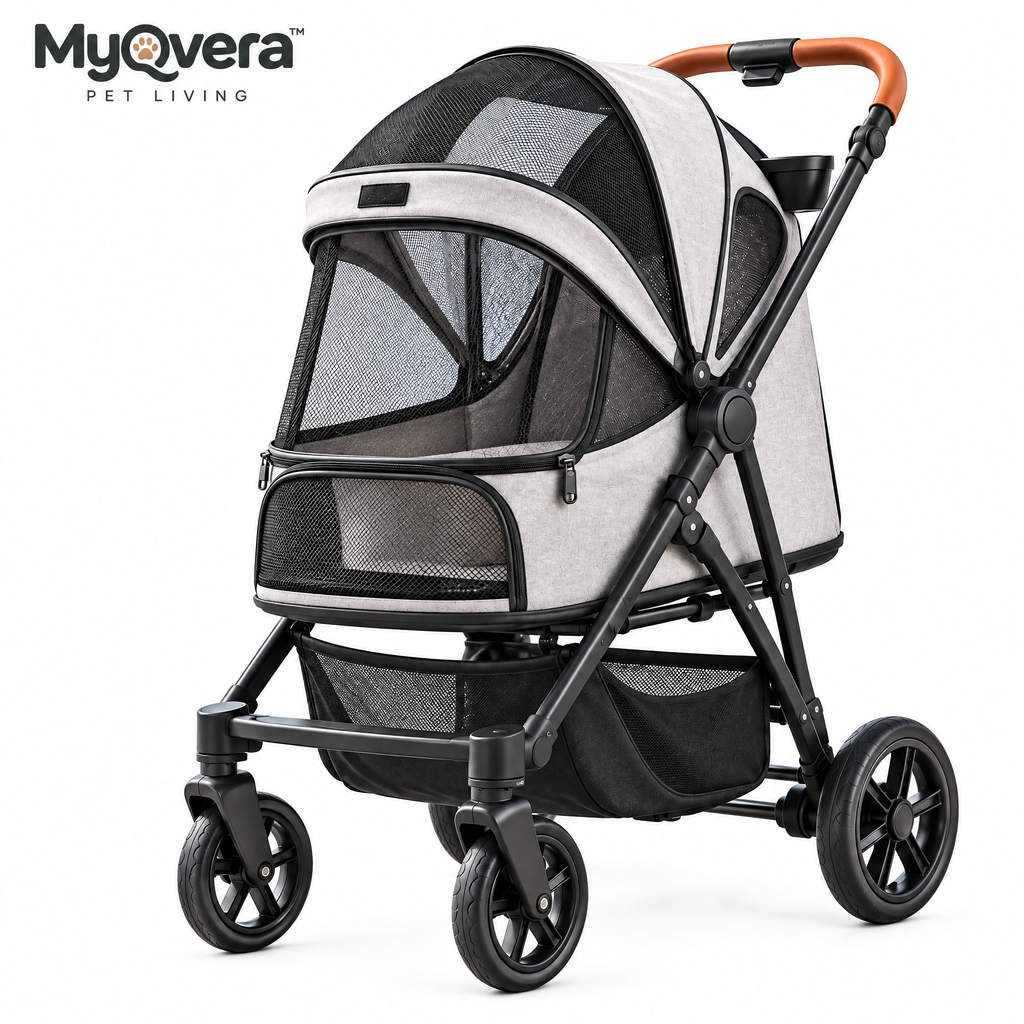 Myqvera™ Premium Foldable Pet Travel Stroller