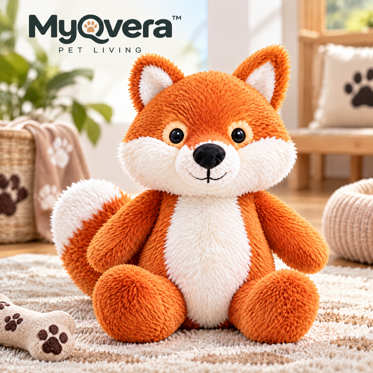 Myqvera™ Plush Fox Dog Toy