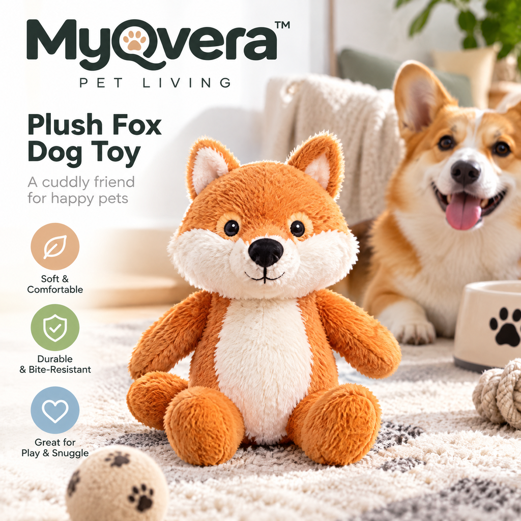 Myqvera™ Plush Fox Dog Toy
