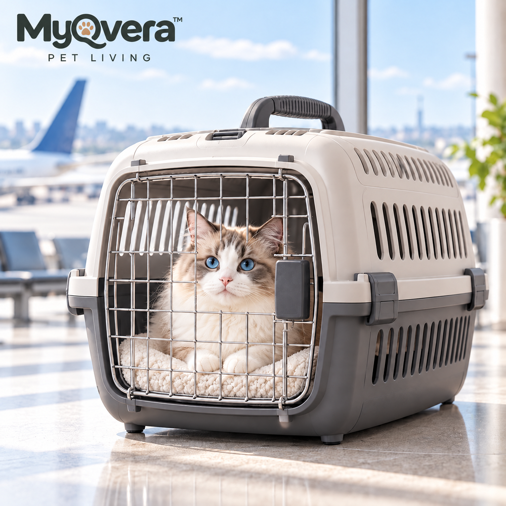 Myqvera™ Safe & Comfortable Pet Carrier Crate